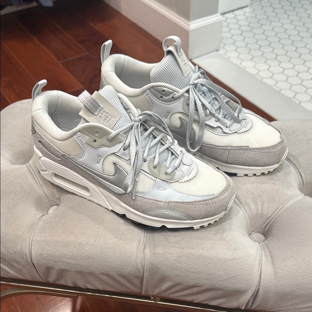 Nike Air Max Women's Athletic Shoes - Gray and White